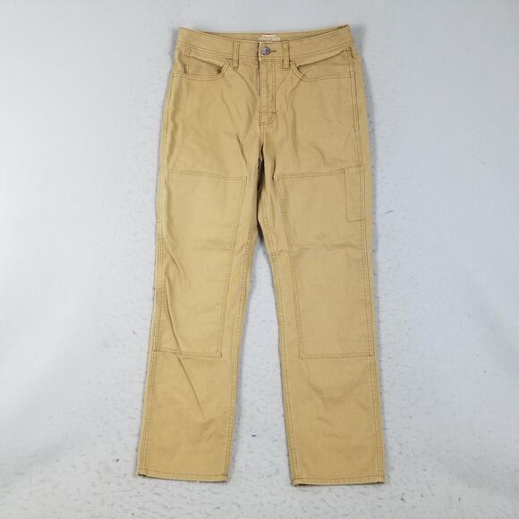 REI Cooperative Utility Work Pants Mens 33x32 Khaki Canvas Stretch Carpenter - Picture 1 of 14